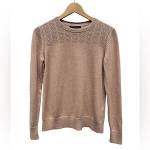 Banana Republic Crewneck Sweater Women’s Small Brown Pointelle